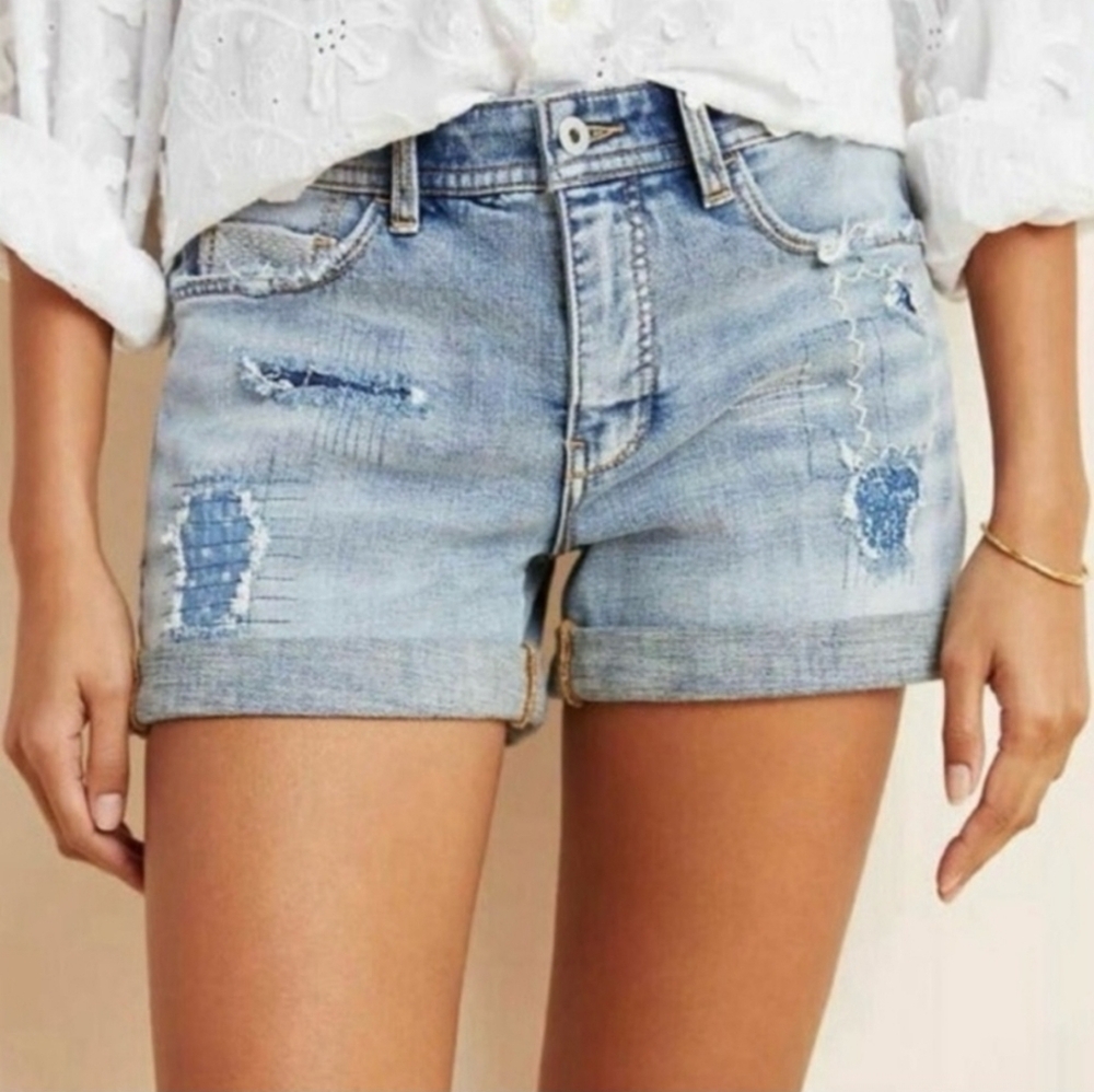 Anthropologie Pilcro Women's 14 (32) Slim Boyfriend Denim Shorts